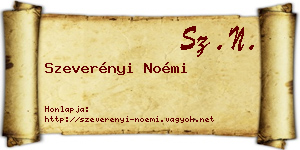 Szeverényi Noémi névjegykártya
