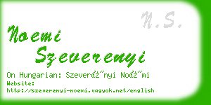 noemi szeverenyi business card